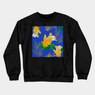 Yellow flower lollipop plant pattern Crewneck Sweatshirt